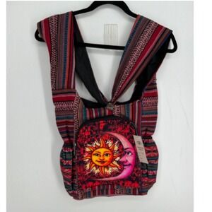 Kathmandu Imports Handmade Himalayan Sun Moon Woven Festival Backpack